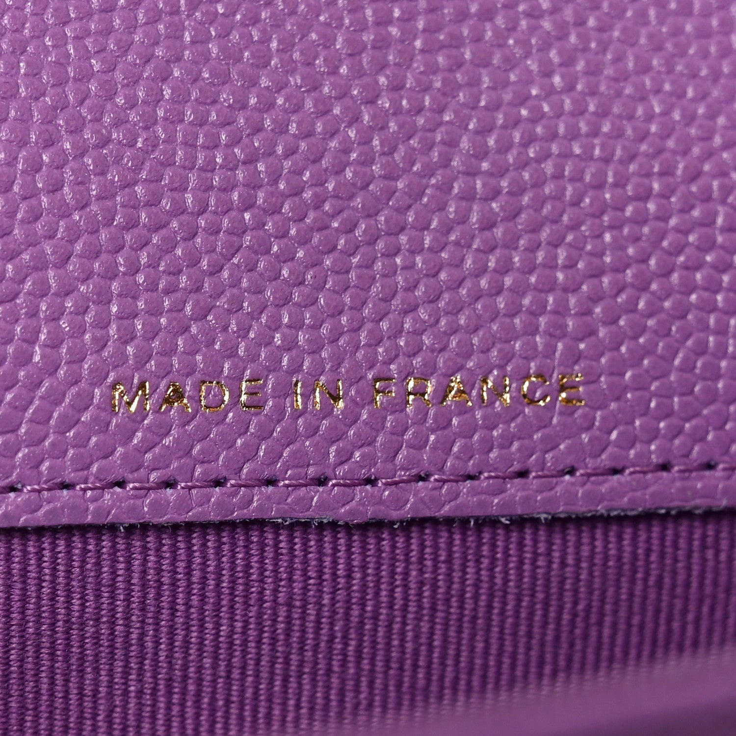 Chanel Caviar Quilted Flap Card Holder Wallet Purple 7 of 9