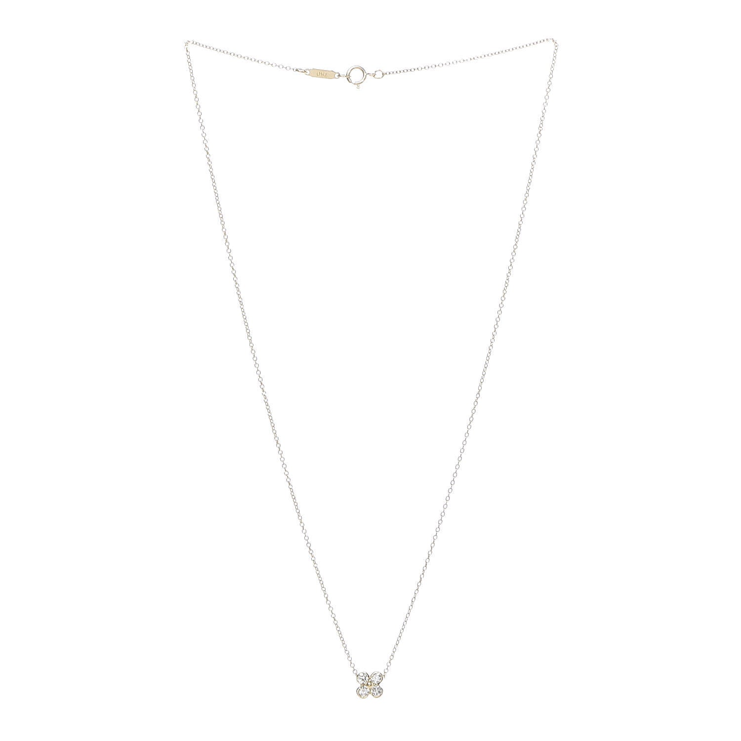Tiffany 18K Yellow Gold Diamond Lace Pendant Necklace 3 of 6