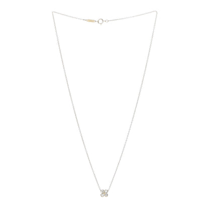 Tiffany 18K Yellow Gold Diamond Lace Pendant Necklace 3 of 6