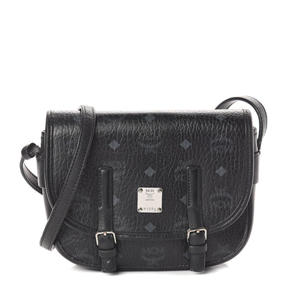 MCM Visetos Small Crossbody Flap Messenger Black 1 of 8