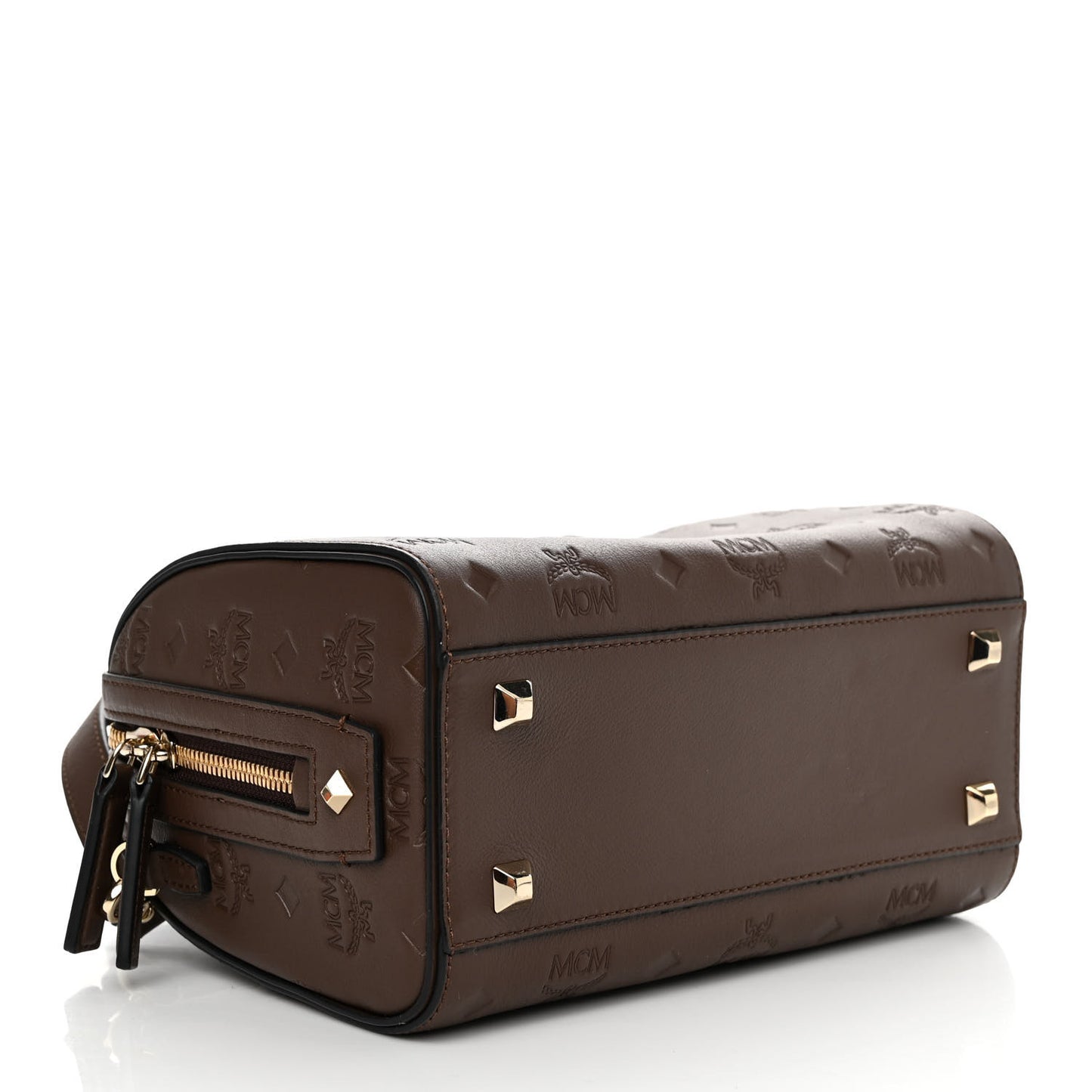 Calfskin Ottomar Monogram Essential Boston Bag Chestnut