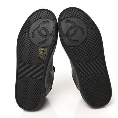 Chanel Calfskin Womens Logo Sneakers 36.5 Black 6 of 9