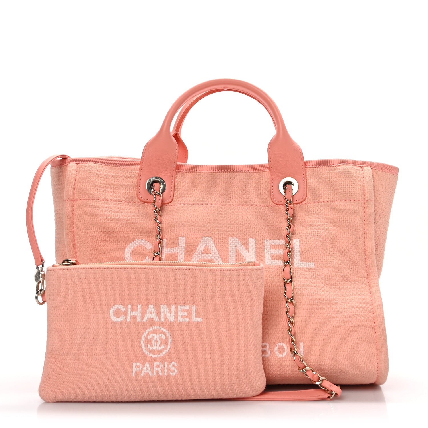 Chanel Mixed Fibers Small Deauville Tote Light Orange 1 of 11