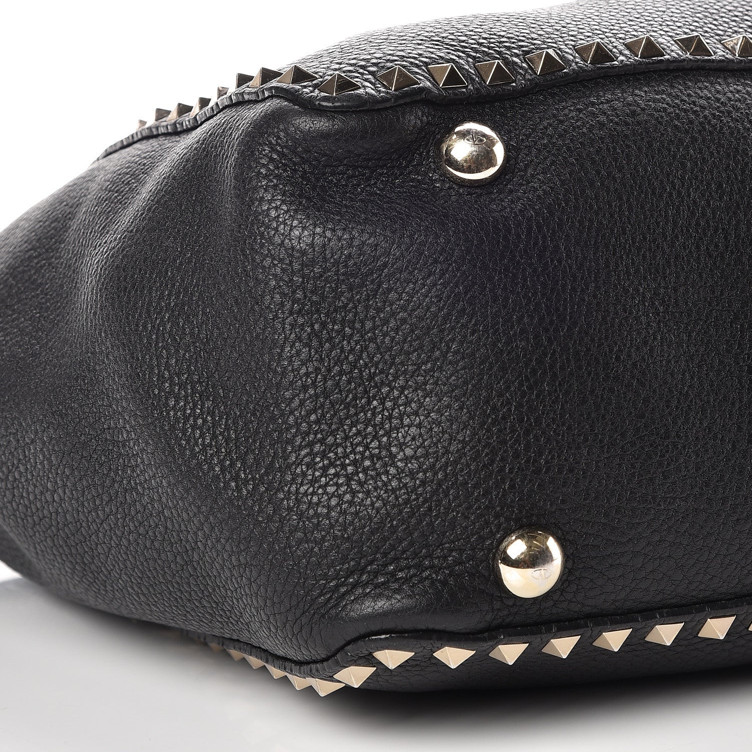 Valentino Garavani Alce Printed Calfskin Medium Rockstud Tote Black 11 of 17
