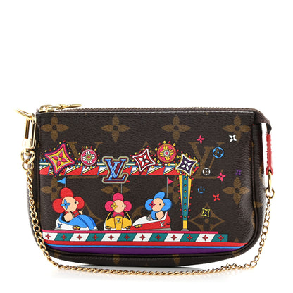 Louis Vuitton Monogram 2020 Christmas Animation Bumper Cars Mini Pochette Accessories Coquelicot 1 of 9