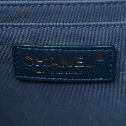 Chanel Denim Quilted Large Double You Flap Blue Golden 6 of 12