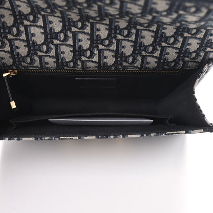 Christian Dior Oblique 30 Montaigne Chain Flap Bag Blue 7 of 8