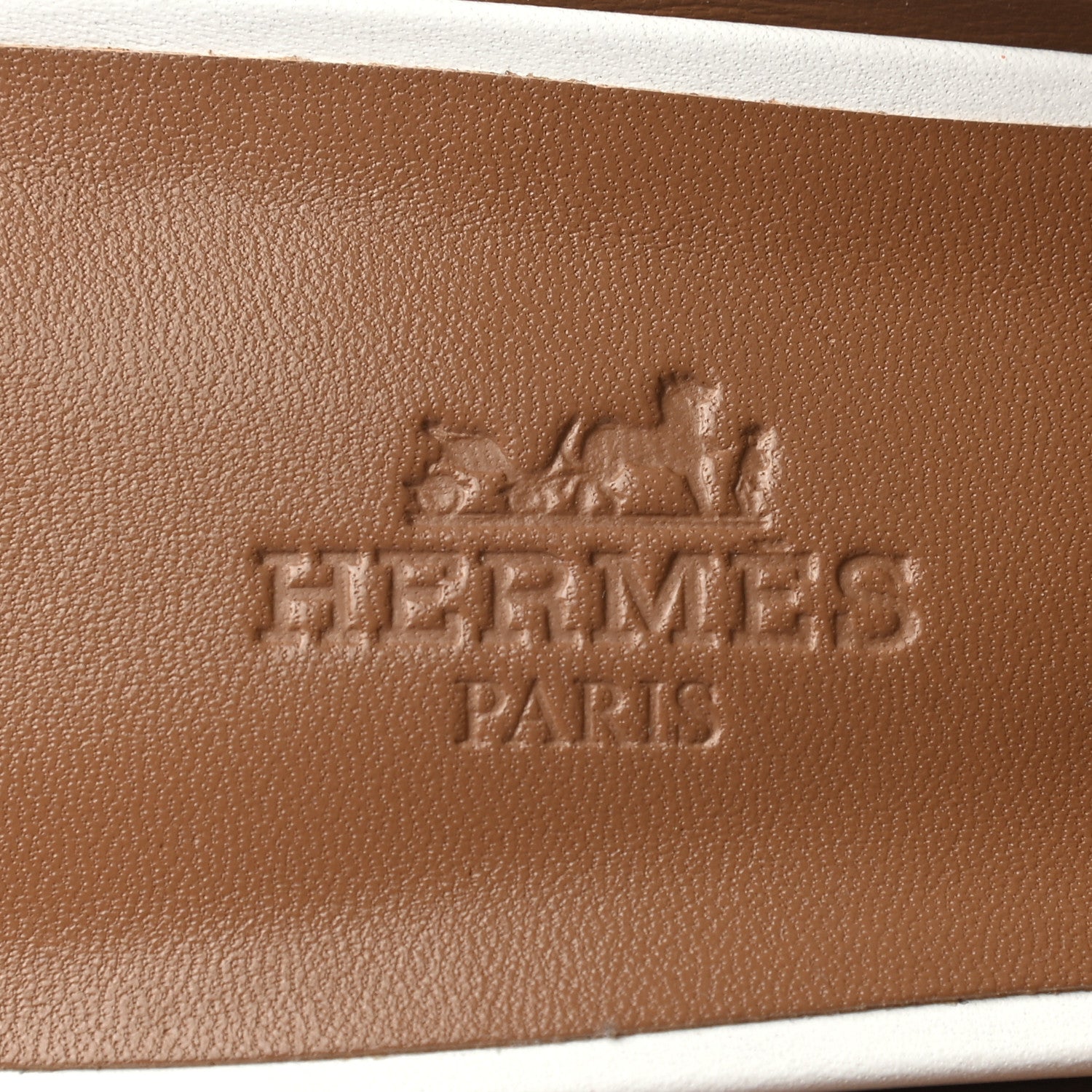 Hermes Calfskin Studded Alma Sandals 38 White 7 of 9