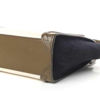 Celine Calfskin Suede Nano Tri-Color Luggage Cream 9 of 9