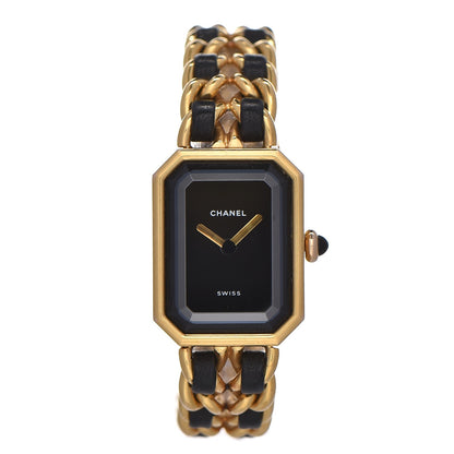 Chanel Stainless Steel Lambskin 20mm Chain Premiere Quartz Watch Gold M 1 of 6