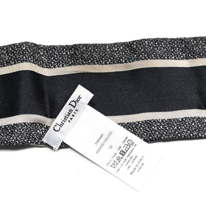 Christian Dior Silk Oblique Mitzah Scarf Blue 4 of 4