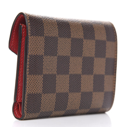 Louis Vuitton Damier Ebene Victorine Wallet Red 3 of 7