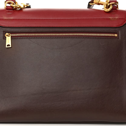 Celine Smooth Calfskin Medium Tri-Color Trapeze Rust Burgundy Red 15 of 15