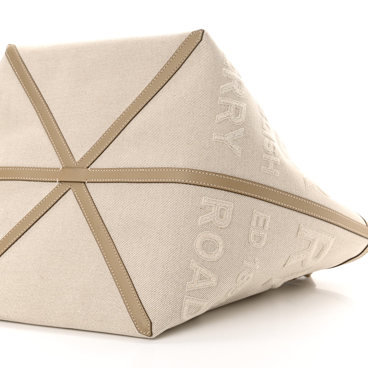 Burberry Cotton Canvas Mini Logo Horseferry Tote Bag Off White 11 of 13