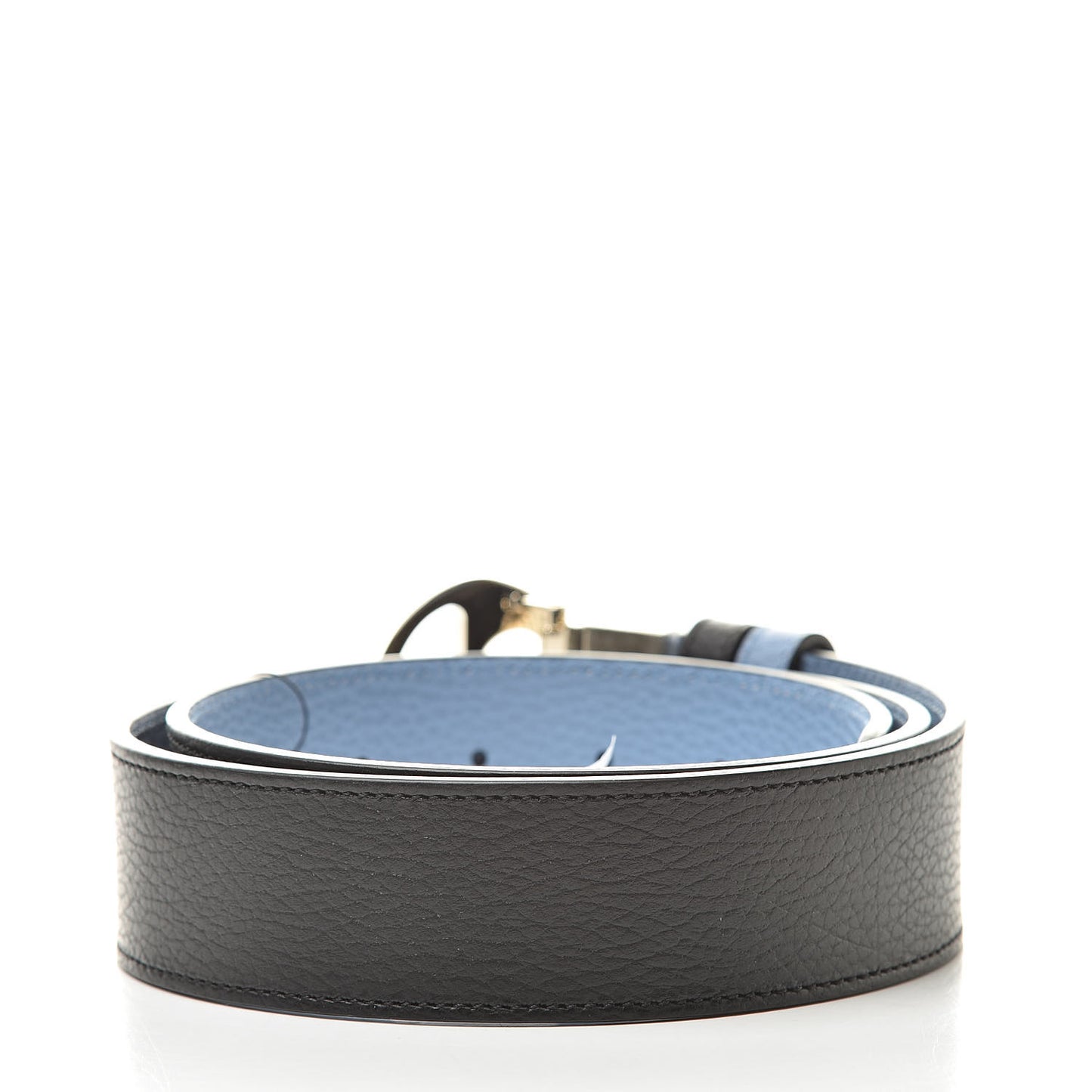 Dollar Calfskin 1973 Reversible Belt 90 36 Black Mineral Blue
