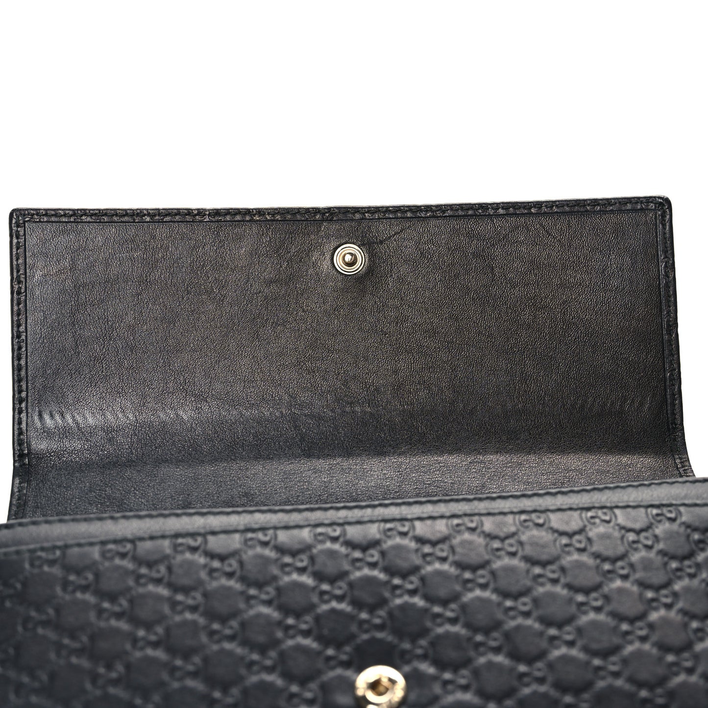Microguccissima Bow Continental Wallet Black