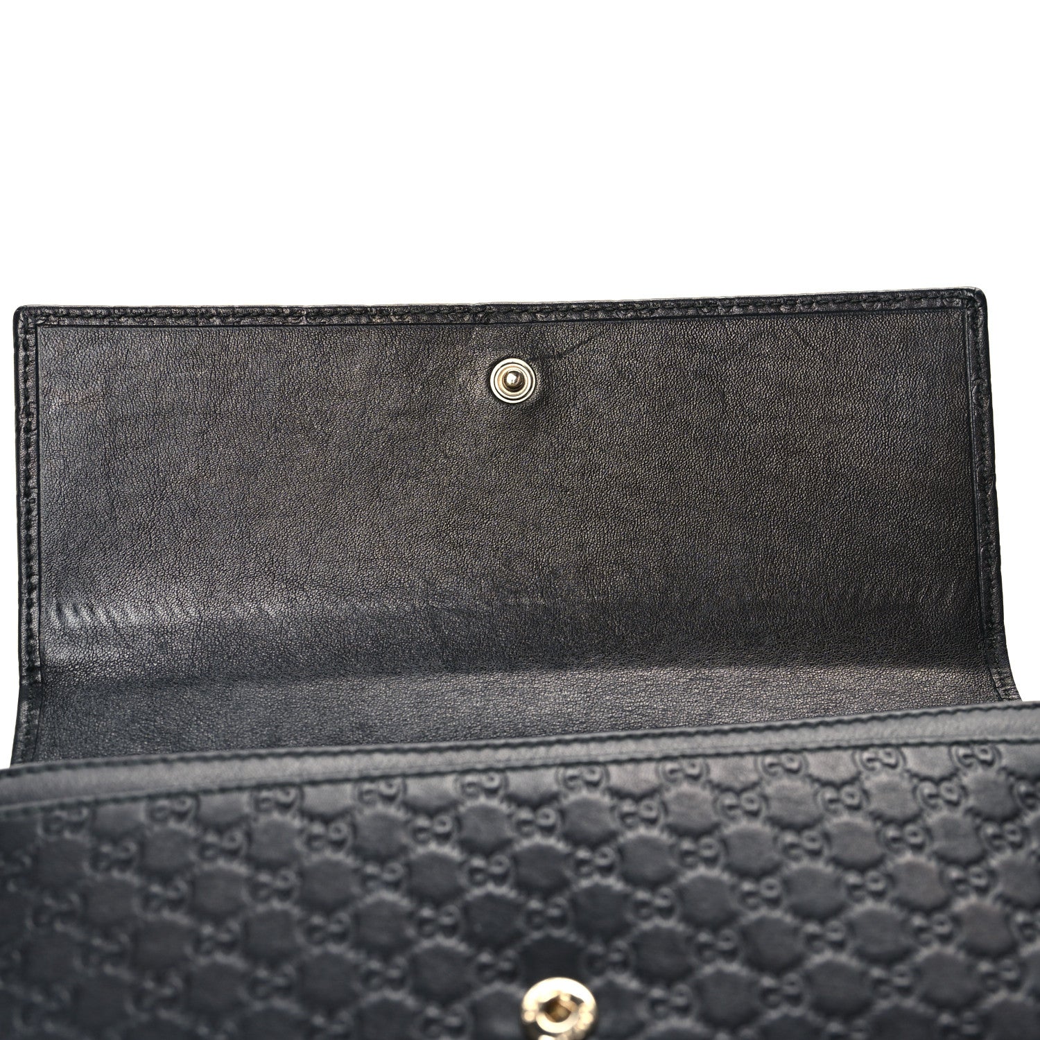Gucci Microguccissima Bow Continental Wallet Black 9 of 11