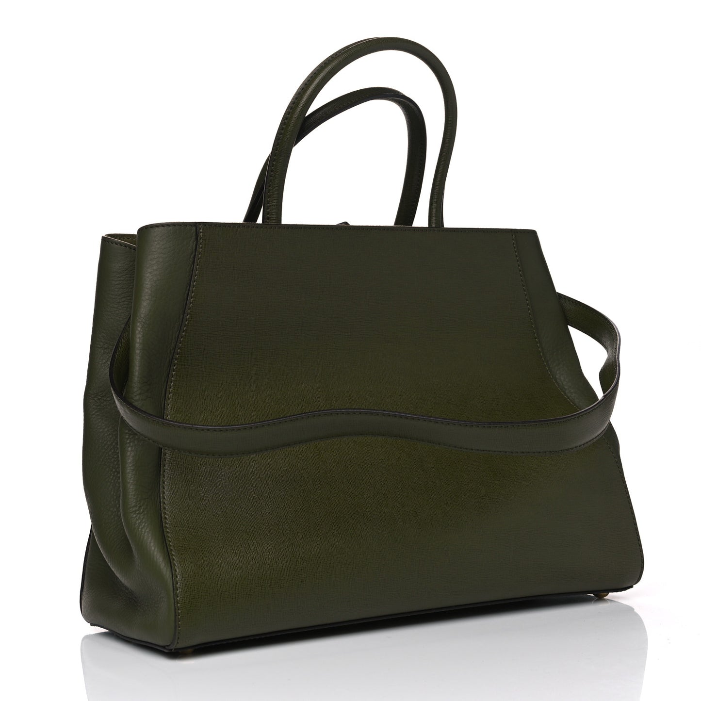 Vitello Elite Flamingo Regular 2Jours Tote Oliva