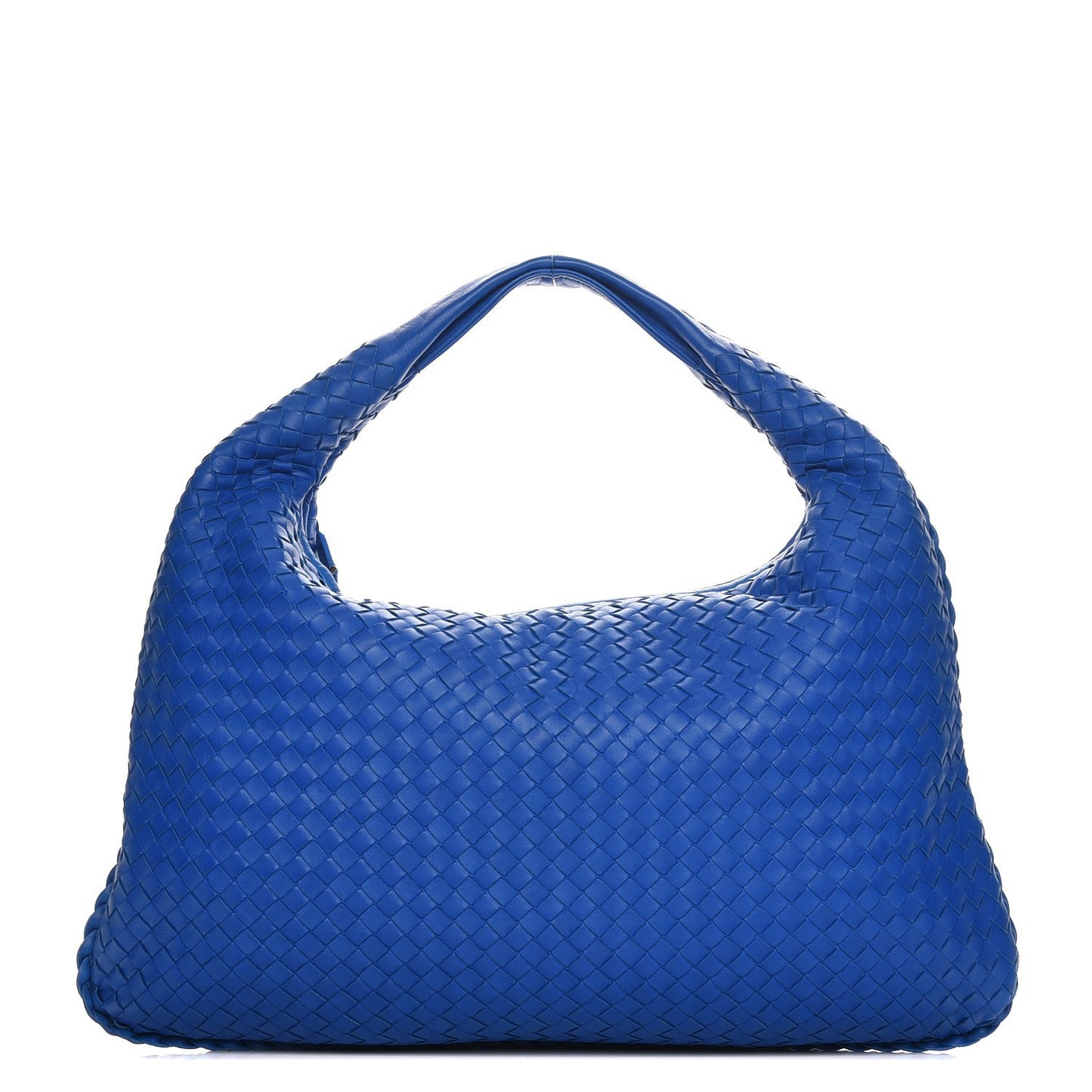 Nappa Intrecciato Large Veneta Hobo Signal Blue