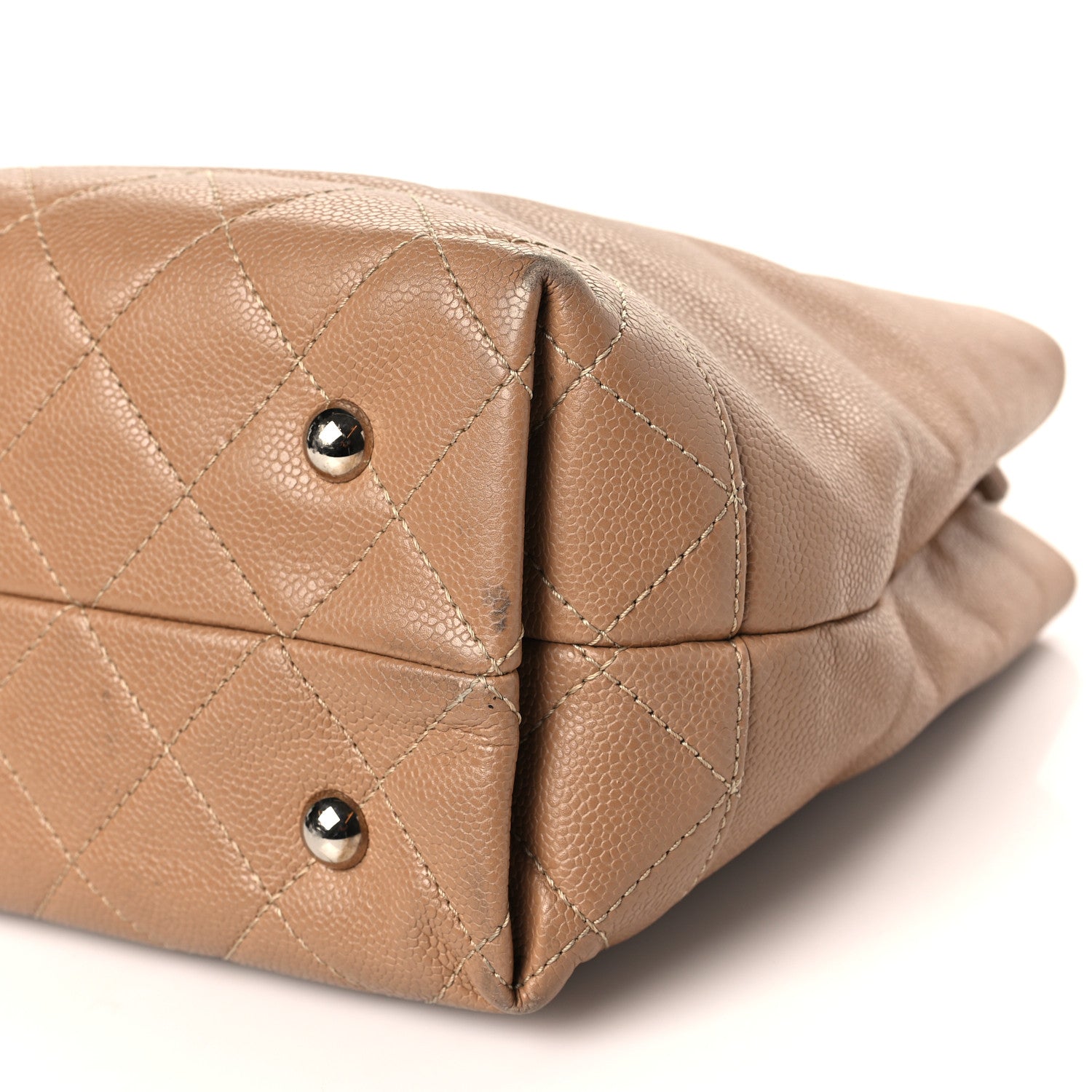 Chanel Caviar Medium Soft CC Top Handle Tote Dark Beige 9 of 16