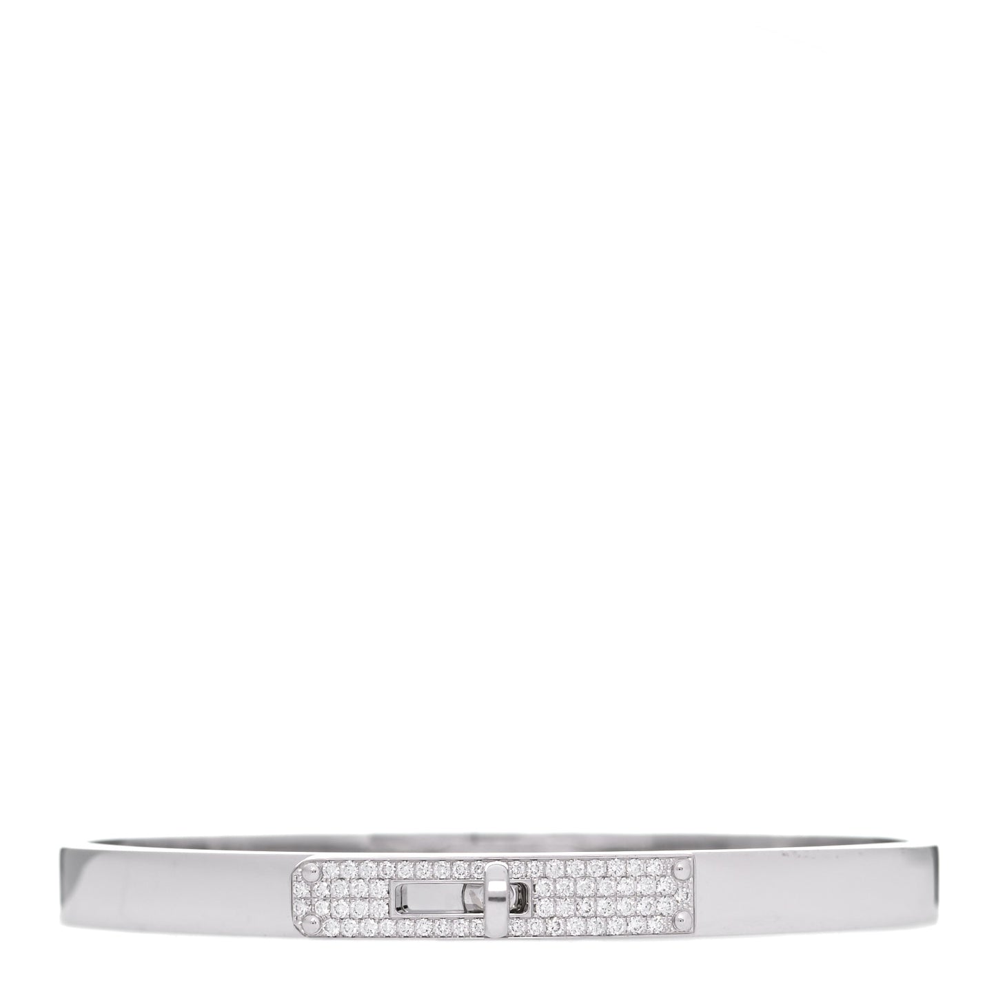 18K White Gold Diamond PM Kelly Pave Bracelet SH