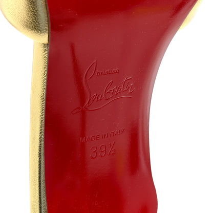 Christian Louboutin Metallic Calfskin Simply Me 70 Slide Sandals 39.5 Gold 6 of 8