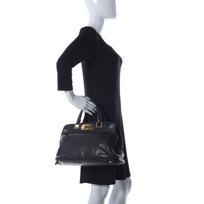 Prada Glace Calf Tote Black 3 of 10