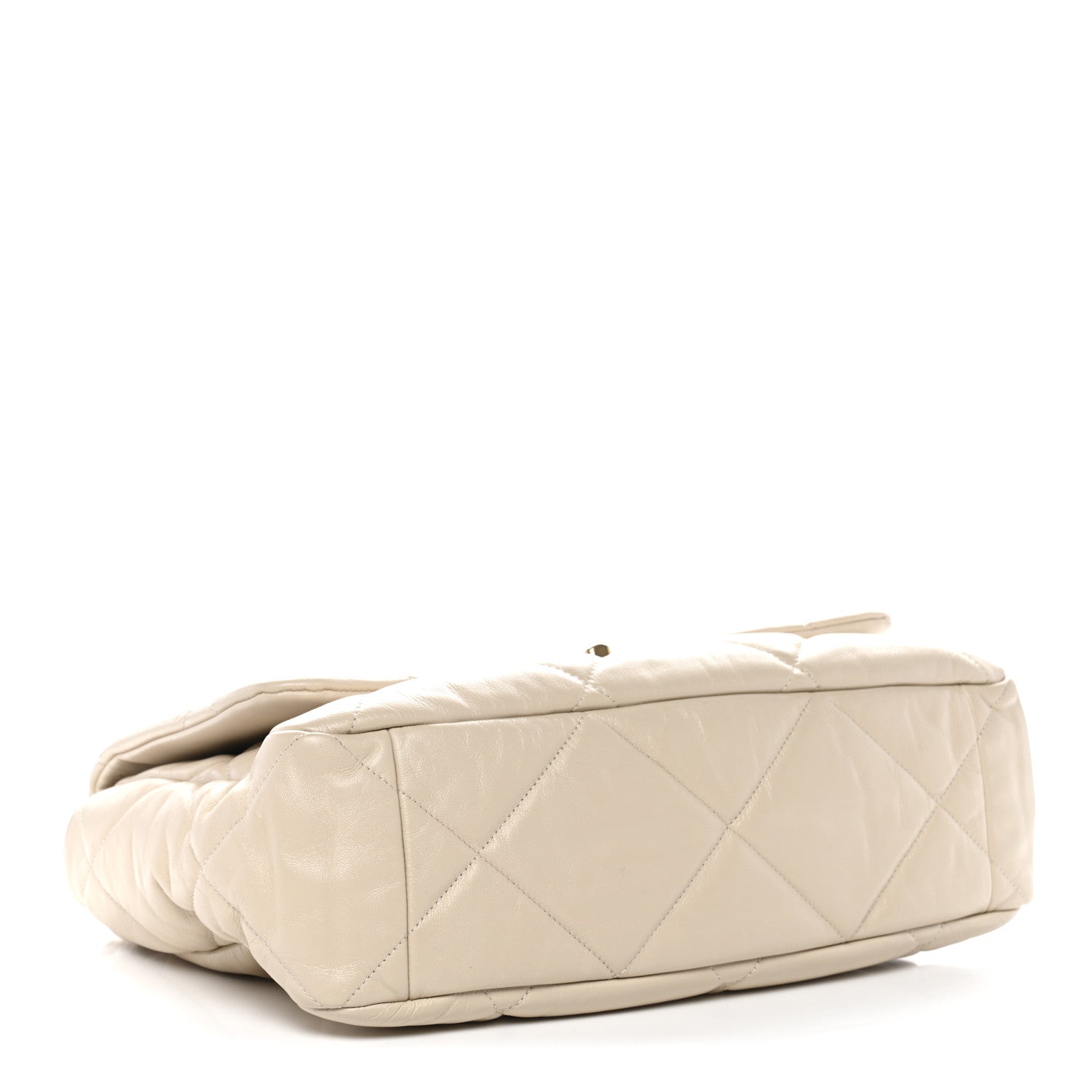 Chanel Goatskin Quilted Maxi Chanel 19 Flap Beige 4 of 10
