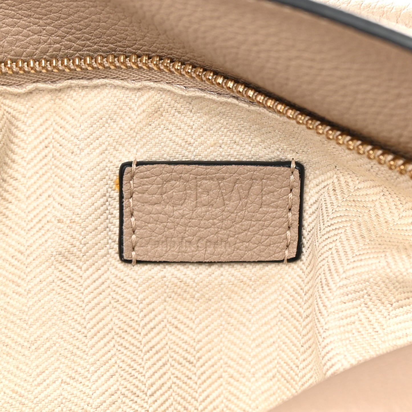 Grained Calfskin Small Puzzle Bag Sand