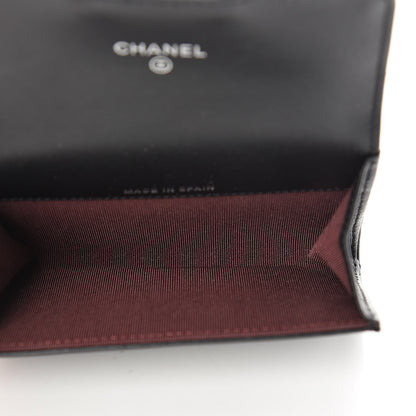 Chanel Lambskin Quilted Flap Card Holder Black 5 of 9