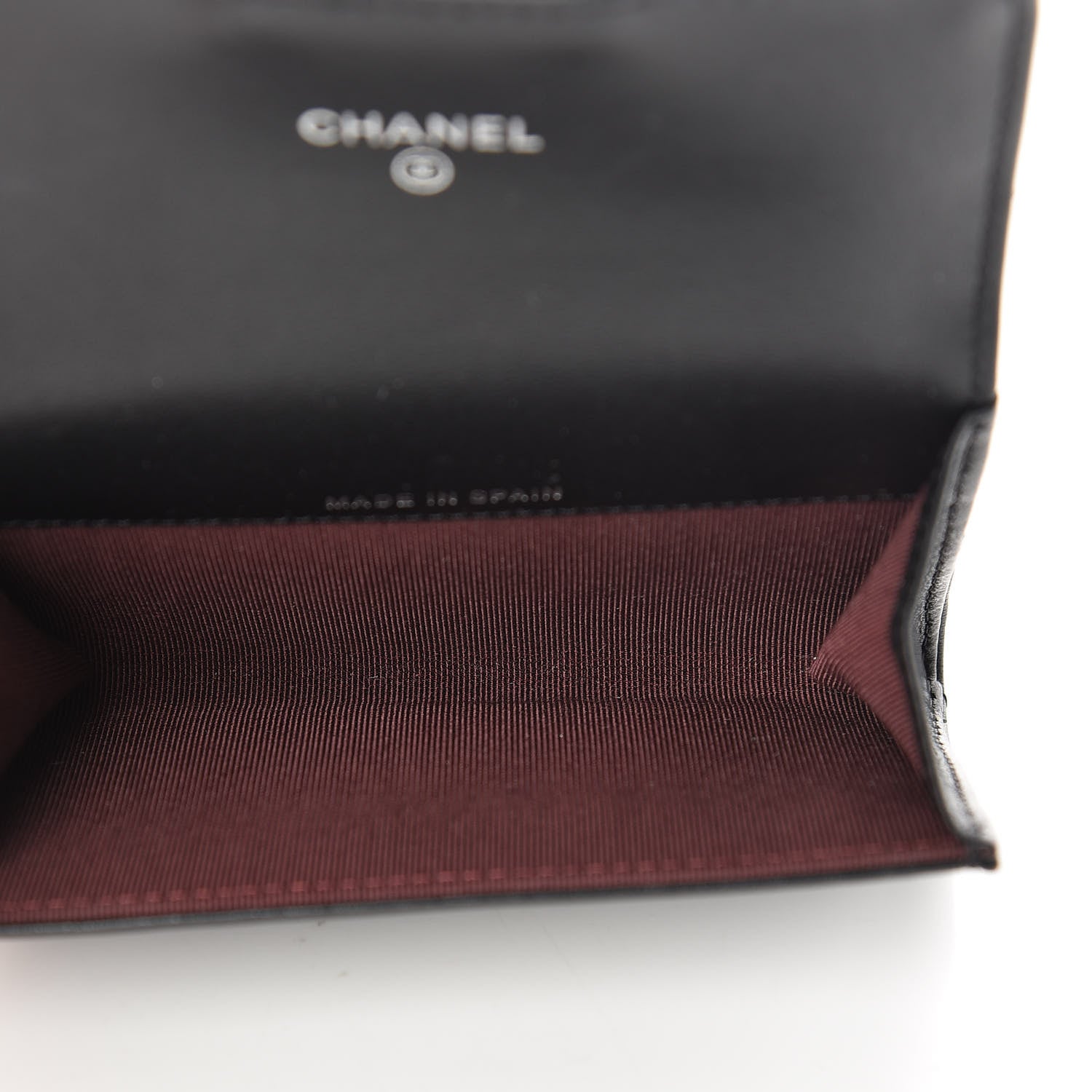 Chanel Lambskin Quilted Flap Card Holder Black 5 of 9