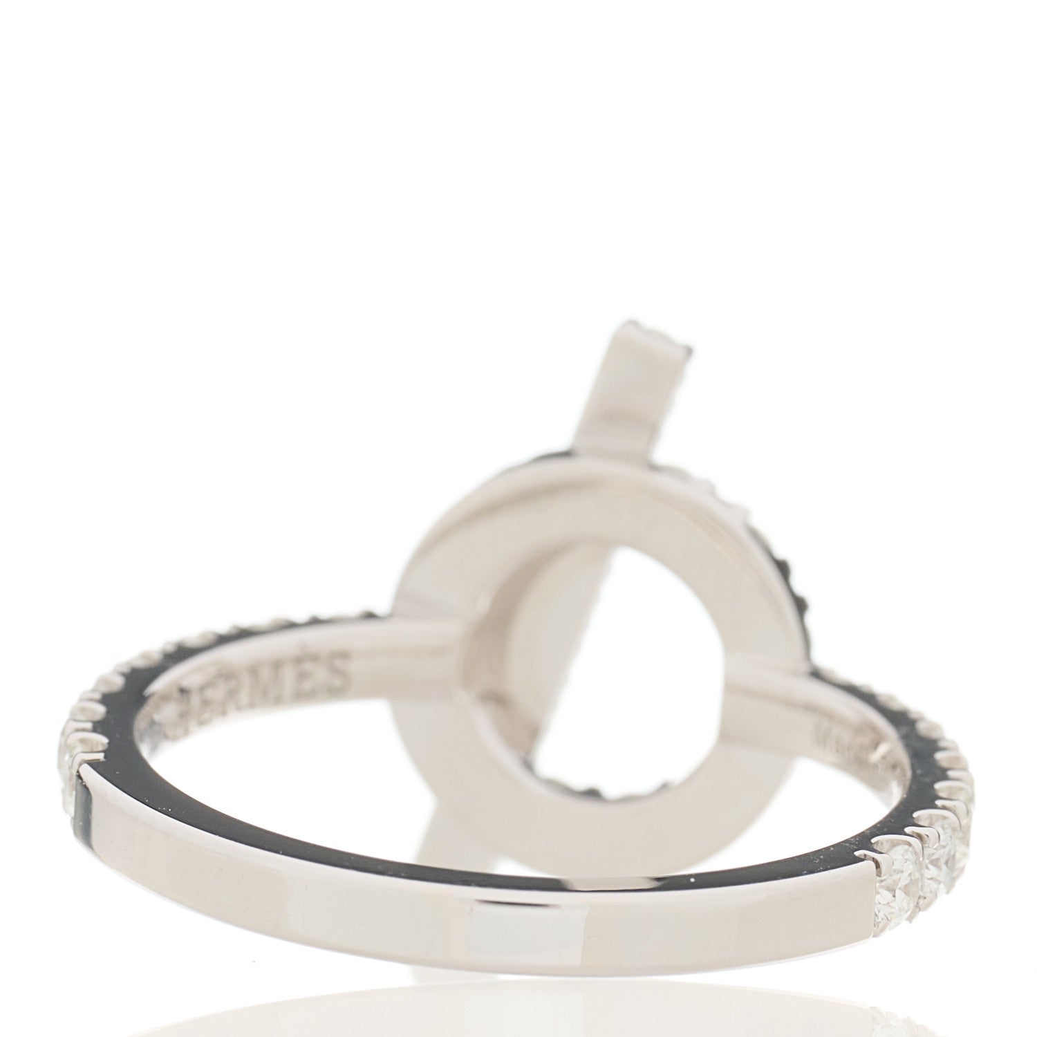 Hermes 18K White Gold Diamond Finesse Ring 53 6.25 4 of 8