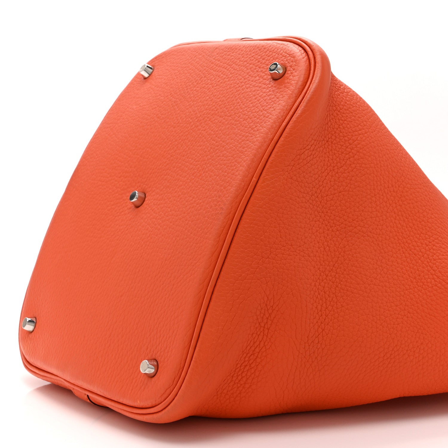 Hermes Taurillon Clemence Picotin 26 GM Orange Poppy 9 of 10