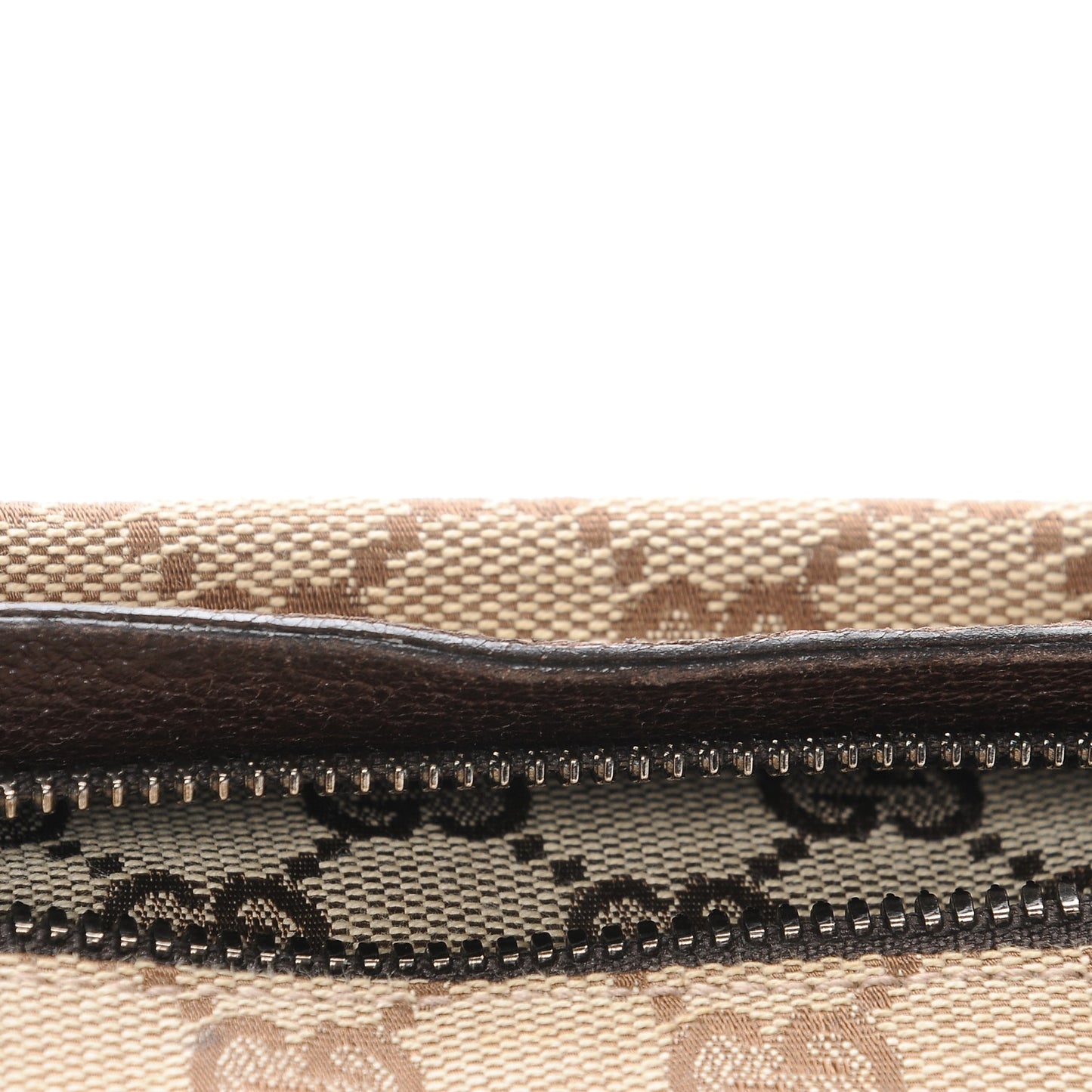 GG Monogram Double Pocket Belt Bag Dark Brown