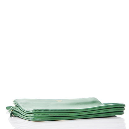 Celine Lambskin Small Trio Crossbody Bag Grass 4 of 13