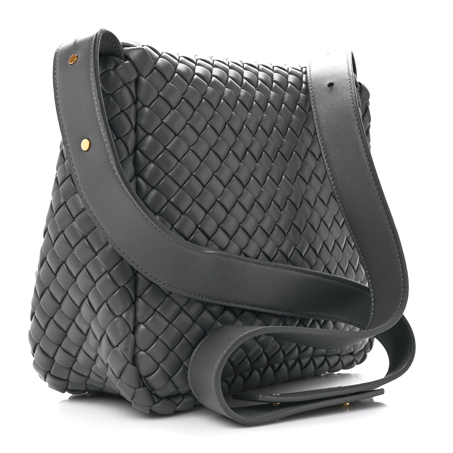 Bottega Veneta Nappa Intrecciato Small Cobble Shoulder Bag Thunder 3 of 12