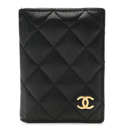 Chanel Caviar Quilted Card Holder Wallet Black 1 of 10