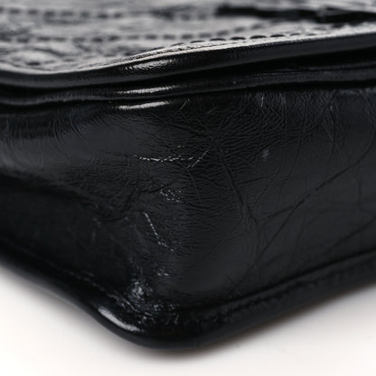 Saint Laurent Crinkled Calfskin Matelasse Monogram Niki Chain Wallet Black 8 of 9