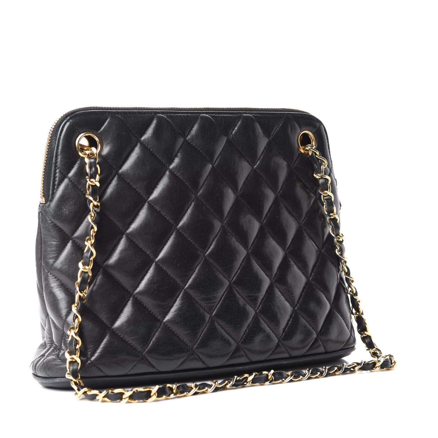 Chanel Lambskin Quilted Shoulder Bag Black 3 of 10