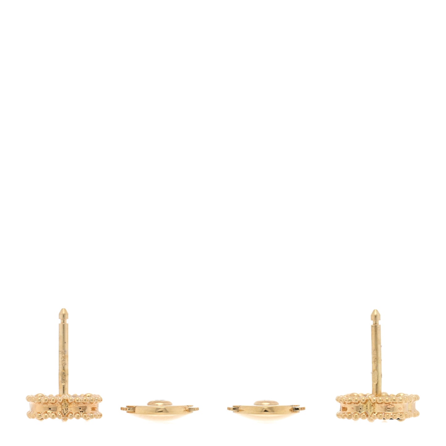 18K Yellow Gold Black Onyx Sweet Alhambra Earrings
