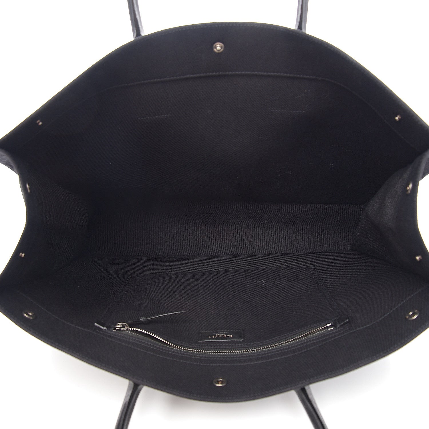 Saint Laurent Linen Calfskin Rive Gauche Tote Black 4 of 10