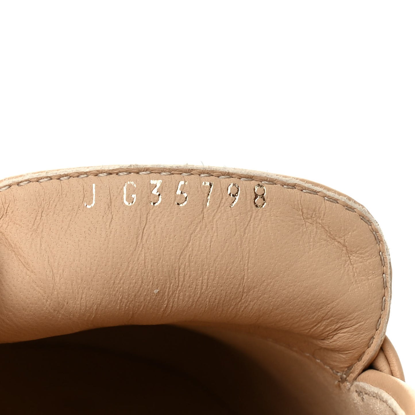 Lambskin Pearl CC Mules 38 Beige