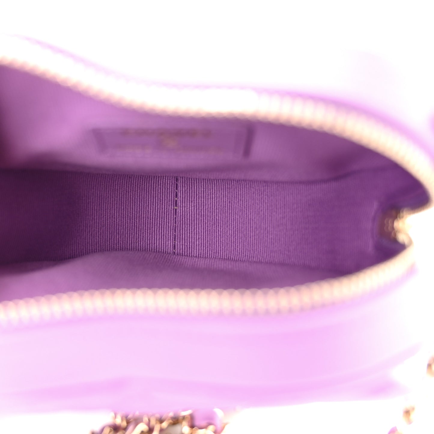 Lambskin Quilted CC In Love Heart Clutch With Chain Purple