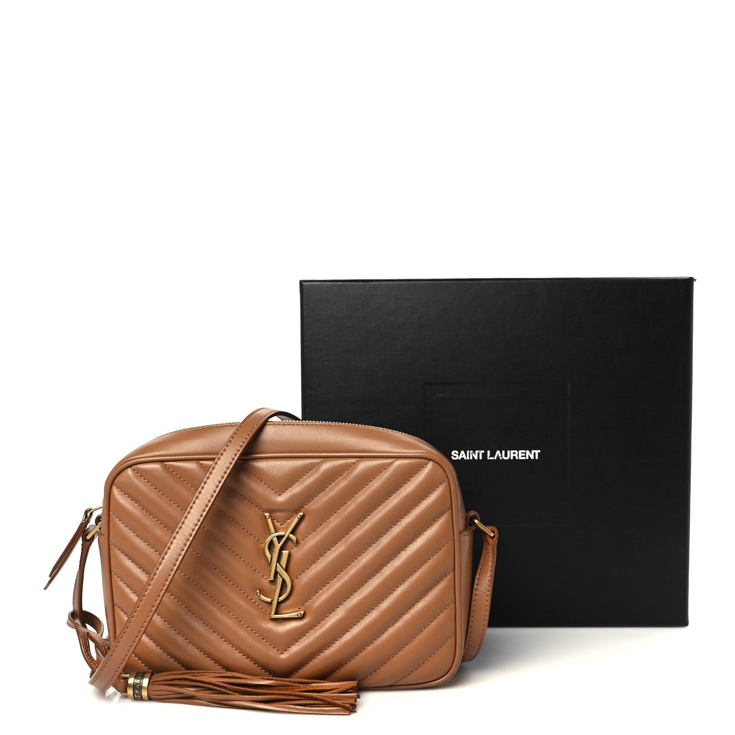 Saint Laurent Calfskin Matelasse Monogram Lou Camera Bag Cinnamon 11 of 11
