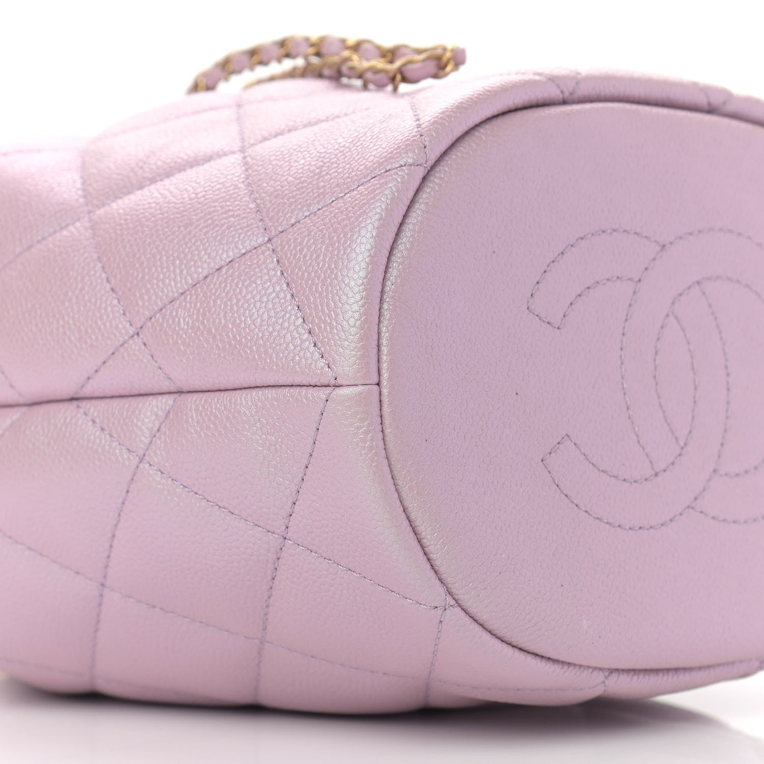 Chanel Iridescent Caviar Quilted My Perfect CC Bucket Drawstring Bag Pink 9 of 11