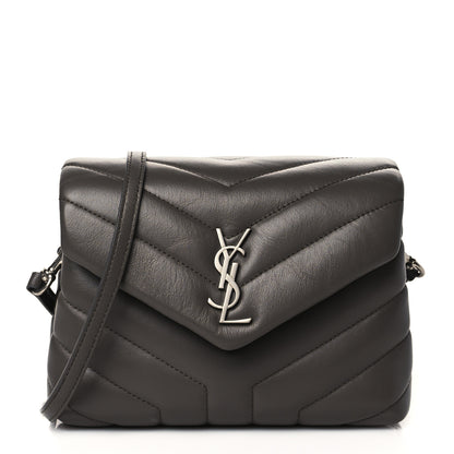 Saint Laurent Calfskin Y Quilted Monogram Toy Loulou Crossbody Bag Earth 1 of 10