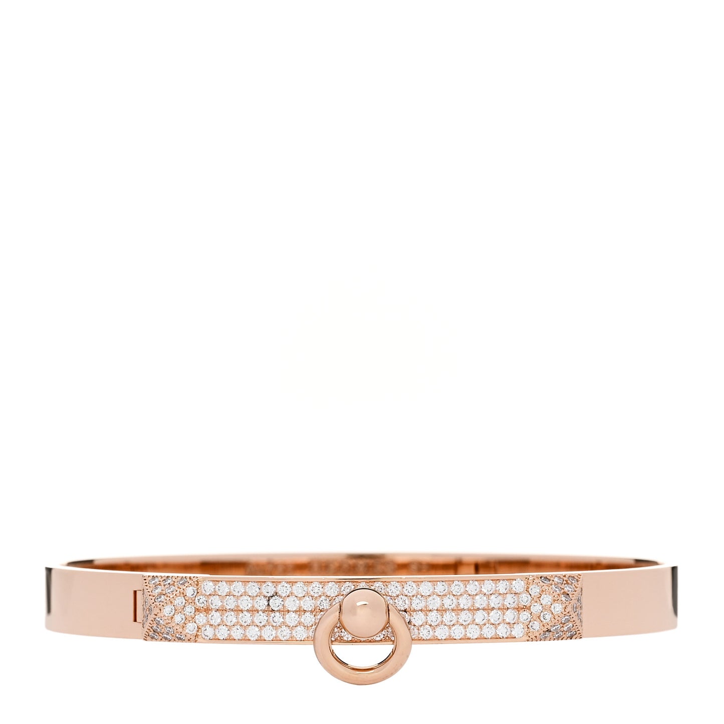 18K Rose Gold Diamond PM Collier De Chien Pave Bracelet SH