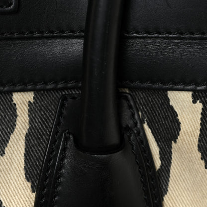 Celine Linen Smooth Calfskin Leopard Print Medium Luggage Black 19 of 20