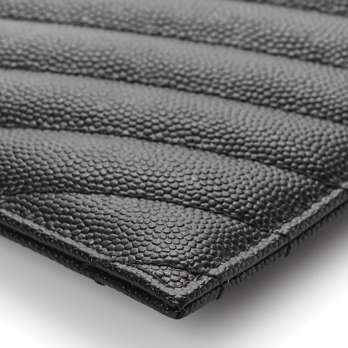 Grain De Poudre Chevron Monogram Bill Pouch Black