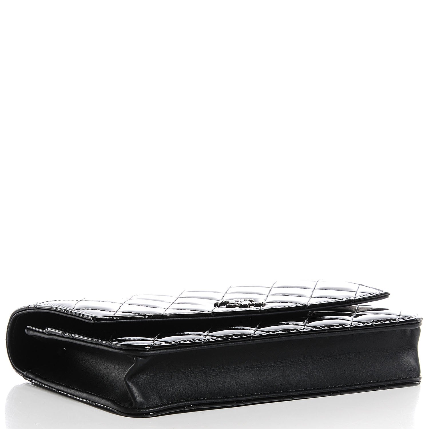 Chanel Patent Quilted Brilliant Wallet On Chain WOC Black 4 of 8